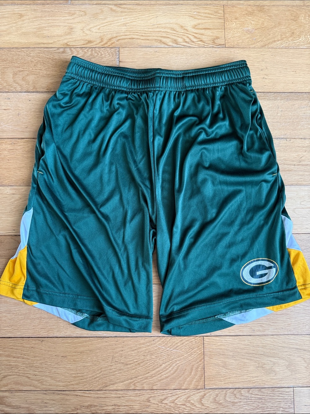 Fanatics Green Bay Packers Athletic Shorts with Yellow & White Accents